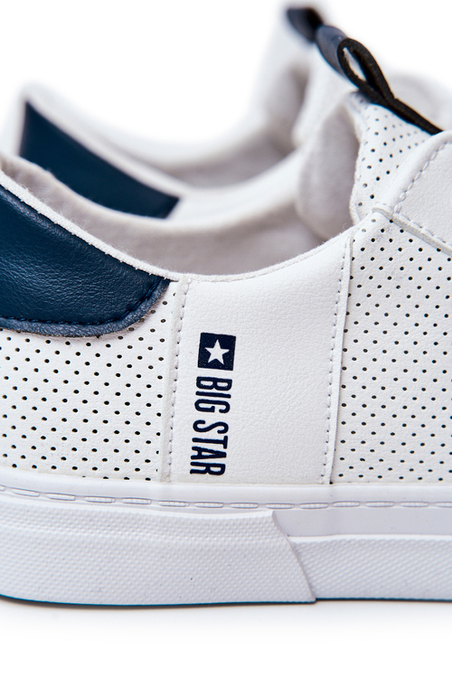 Męskie Skórzane Trampki Big Star JJ174226 Białe