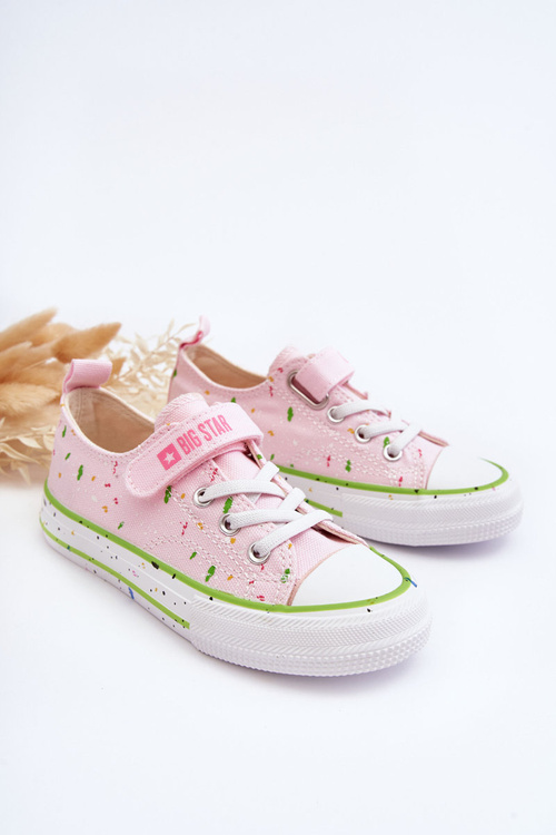 Dziecięce Trampki Na Rzep Big Star LL374064 Różowe