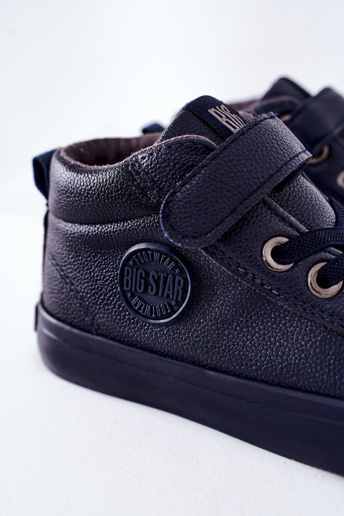 Dziecięce Wysokie Tenisówki Big Star EE374003 Granatowe