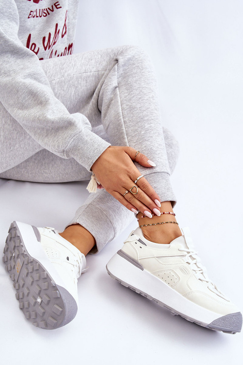 Damskie Buty Sportowe Na Platformie Białe Dakari