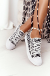 Damskie Logowane Trampki Biało-Czarne Day Off