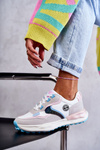 Damskie Sneakersy Sportowe Big Star KK274097 Biało-Różowe