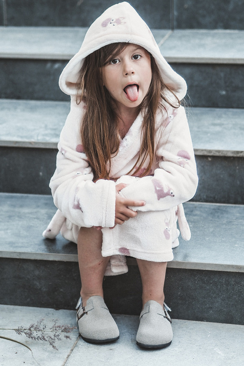 Chodaki Dziecięce Na Korkowej Platformie Szare Vulagia