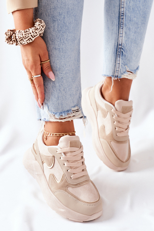 Damskie Sportowe Buty Sneakersy Beżowe Bethell