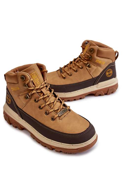 Męskie Botki Trapery Memory Foam Big Star KK174119 Camel