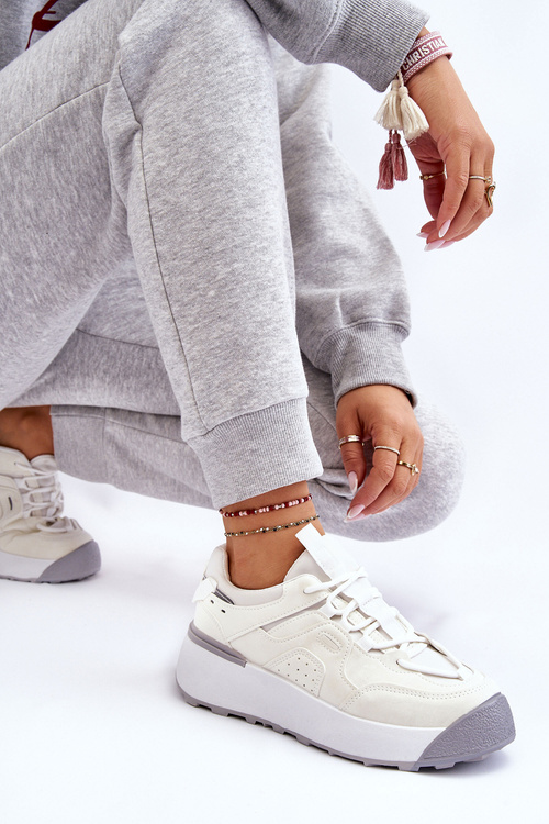 Damskie Buty Sportowe Na Platformie Białe Dakari