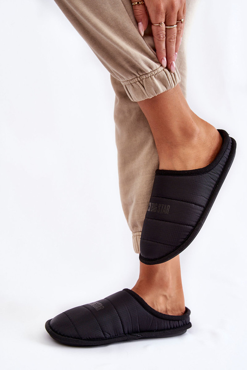 Damskie Klasyczne Papcie Big Star KK274602 Czarne