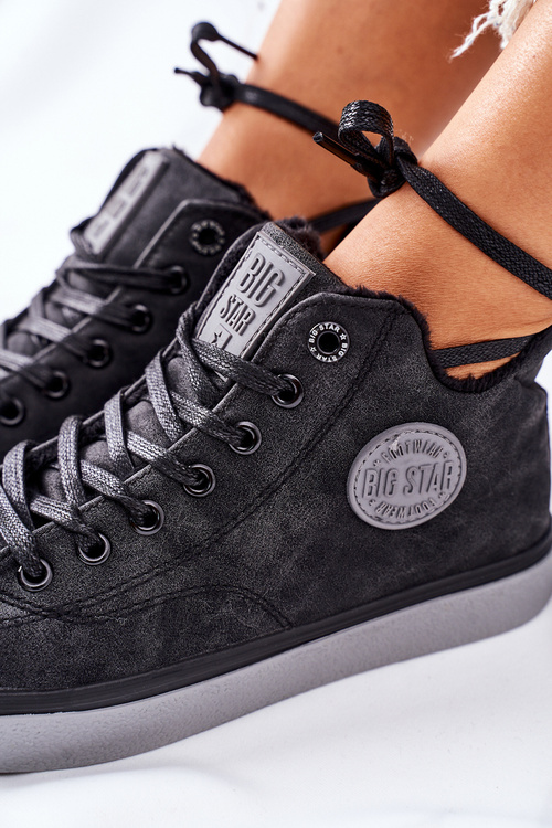 Skórzane Ocieplane Trampki Big Star II274148 Czarne