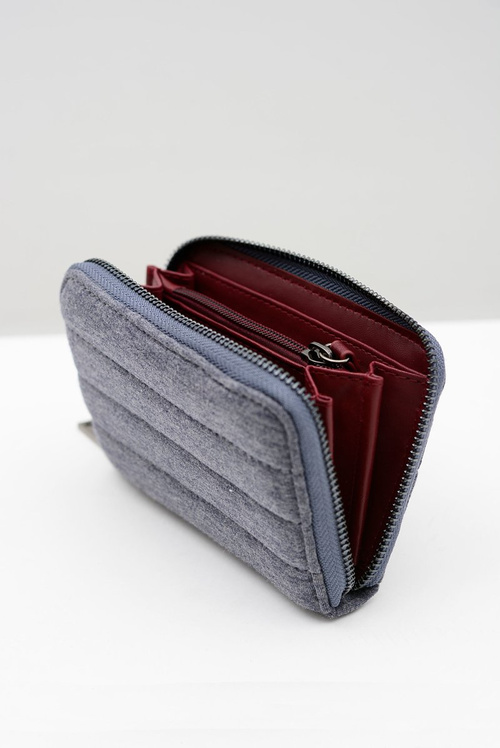 Mały Szary Damski Portfel Jeans DIANA&CO