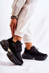 Damskie Sneakersy Sportowe Buty Czarne New Horizon