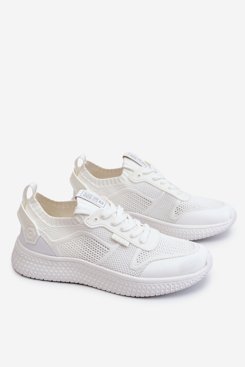 Damskie Wygodne Sneakersy Memory Foam System Big Star LL274415 Białe