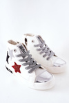 Dziecięce Wysokie Trampki Z Suwakiem BIG STAR II374029 Białe