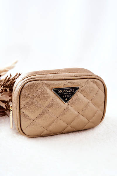 Mała Kosmetyczka Pikowana Monnari CSM0050-023 Złota