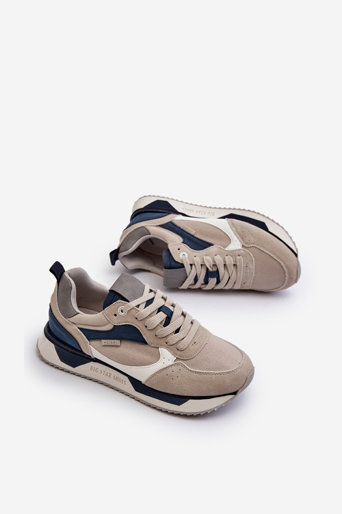 Sneakersy Męskie Memory Foam System Big Star NN174348 Szare