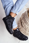 Trampki Damskie Big Star Wysokie Ocieplane Czarne GG274069