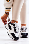 Sportowe Buty Sneakersy Czarno-Białe Revenge