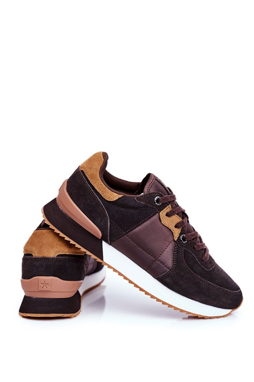Sportowe Męskie Buty Big Star Brązowe GG174177