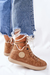 Skórzane Ocieplane Trampki Big Star II274149 Camel
