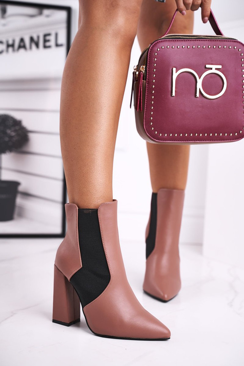 Botki Damskie Na Słupku Różowe Good Vibes