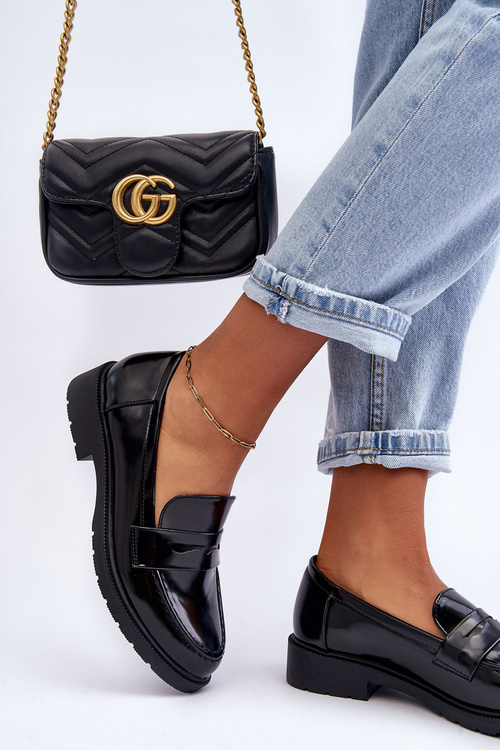 Klasyczne Damskie Mokasyny Czarne Faradays