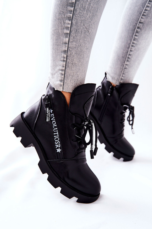 Botki Ocieplane Futerkiem Sergio Leone Czarne TR740