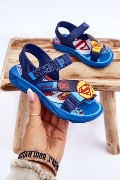 Dziecięce Sandałki Superman Grendene Kids JJ385050 Niebieskie