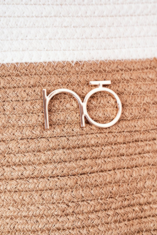 Pleciona Torebka Shopper Do Ręki NOBO XK0130 Beżowa