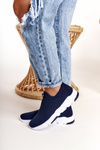 Damskie Sportowe Buty Slip-on Big Star DD274464 Granatowe