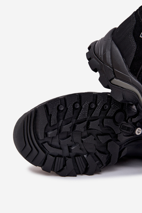 Skórzane Buty Trekkingowe Męskie Big Star OO17433 HI-POLY SYSTEM Czarne