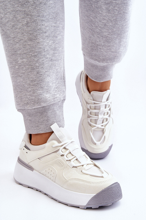 Damskie Buty Sportowe Na Platformie Białe Dakari