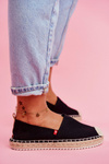 Espadryle Damskie Pleciona Podeszwa Czarne Big Star FF274A498