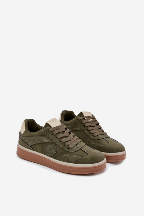 Sneakersy Męskie Niskie Big Star SS174022 HI-POLY SYSTEM Khaki