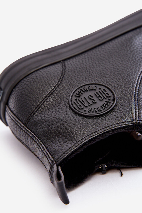 Ocieplane Męskie Trampki Na Suwak Czarne Big Star MM174012