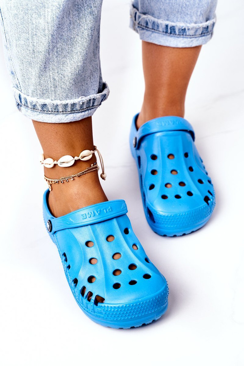 Damskie Piankowe Klapki Kroksy EVA Niebieskie