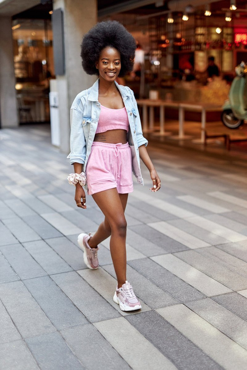 Damskie Sportowe Buty Memory Foam Big Star HH274258 Fioletowe