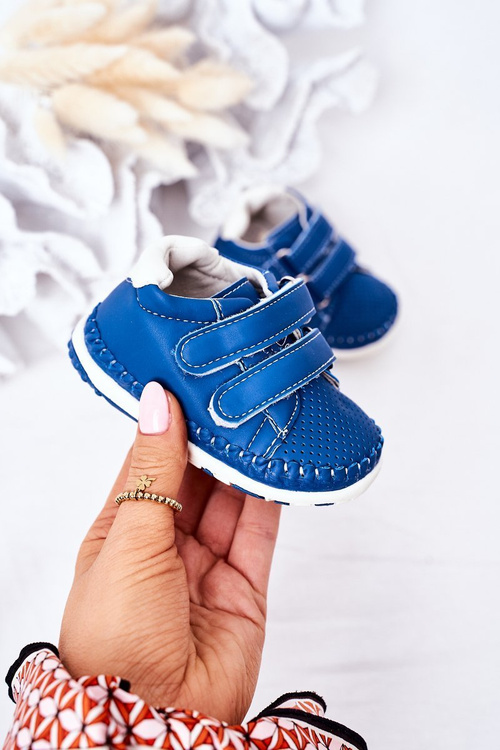 Dziecięce Skórzane Sportowe Buty Niebieskie Billie