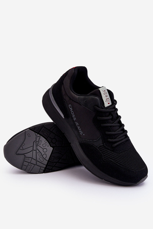 Męskie Buty Sportowe Cross Jeans LL1R4053 Czarne