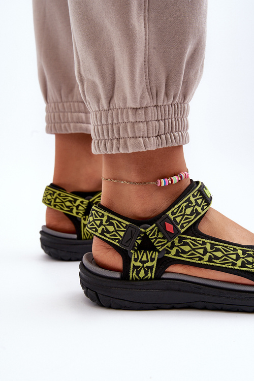 Damskie Sandały Lee Cooper LCW-24-34-2609 Limonkowe