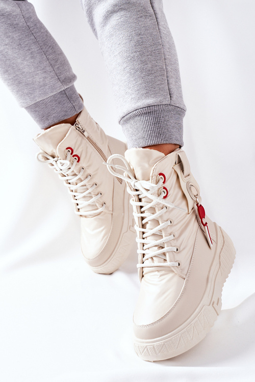 Damskie Śniegowce Beżowe Cascia