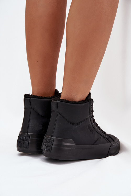 Ocieplane Trampki Damskie Na Platformie Big Star OO274796 Czarne