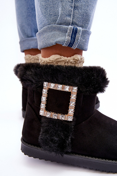 Śniegowce Ocieplane Z Klamrą Czarne Dulca