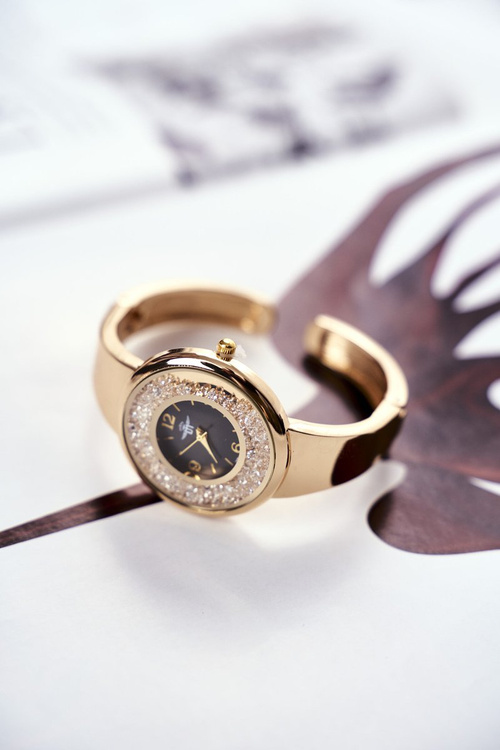 Damski Zegarek Michael John Złoto Czarny Turana