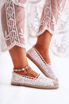 Damskie Ażurowe Espadryle Wsuwane Białe Letisa