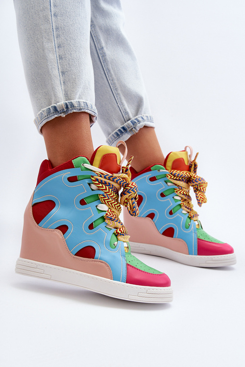 Damskie Sneakersy Na Koturnie Multikolor Leoppa