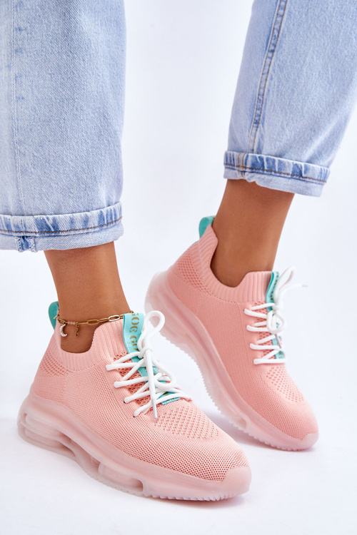 Damskie Wsuwane Skarpetkowe Buty GOE JJ2N4081 Jasnoróżowe