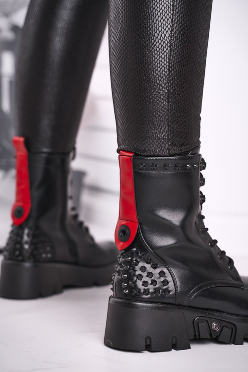 Botki Damskie Na Platformie Grunge Czarne Angels Rock