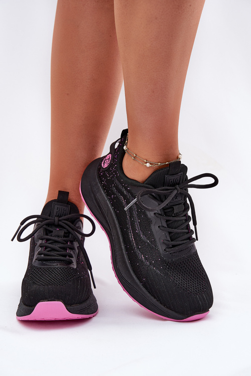 Sneakersy Buty Sportowe Damskie Na Platformie Big Star RR274523 HI-POLY SYSTEM Czarne