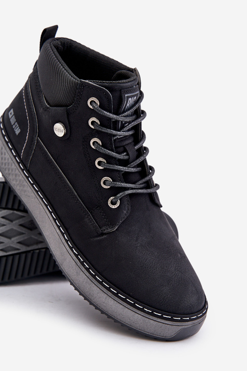 Sznurowane Botki Męskie Big Star OO174559 Hi-Poly System Czarne