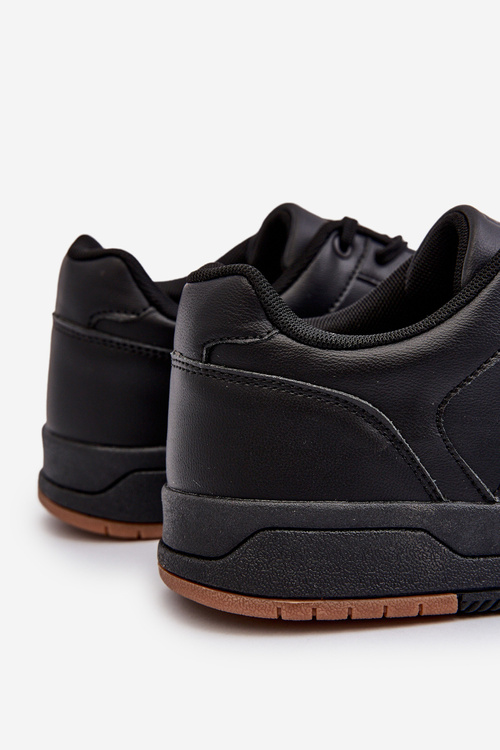 Sneakersy Męskie Z Eko Skóry Czarne Radikalle