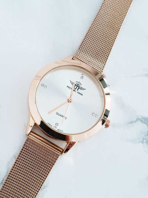 Damski Zegarek Michael John Ferri Różowe Złoto